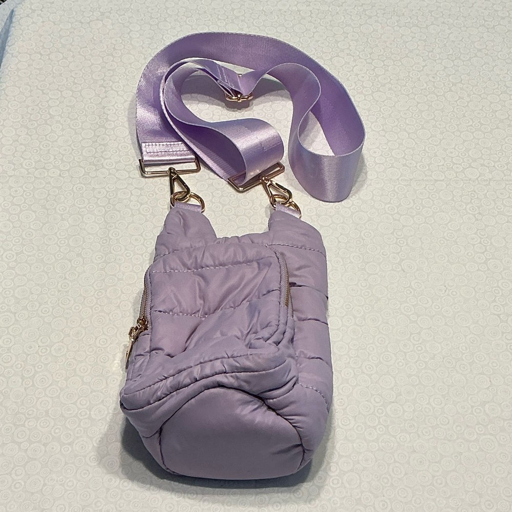 Lavender Quilted Crossbody Bag - Picture 1 of 10